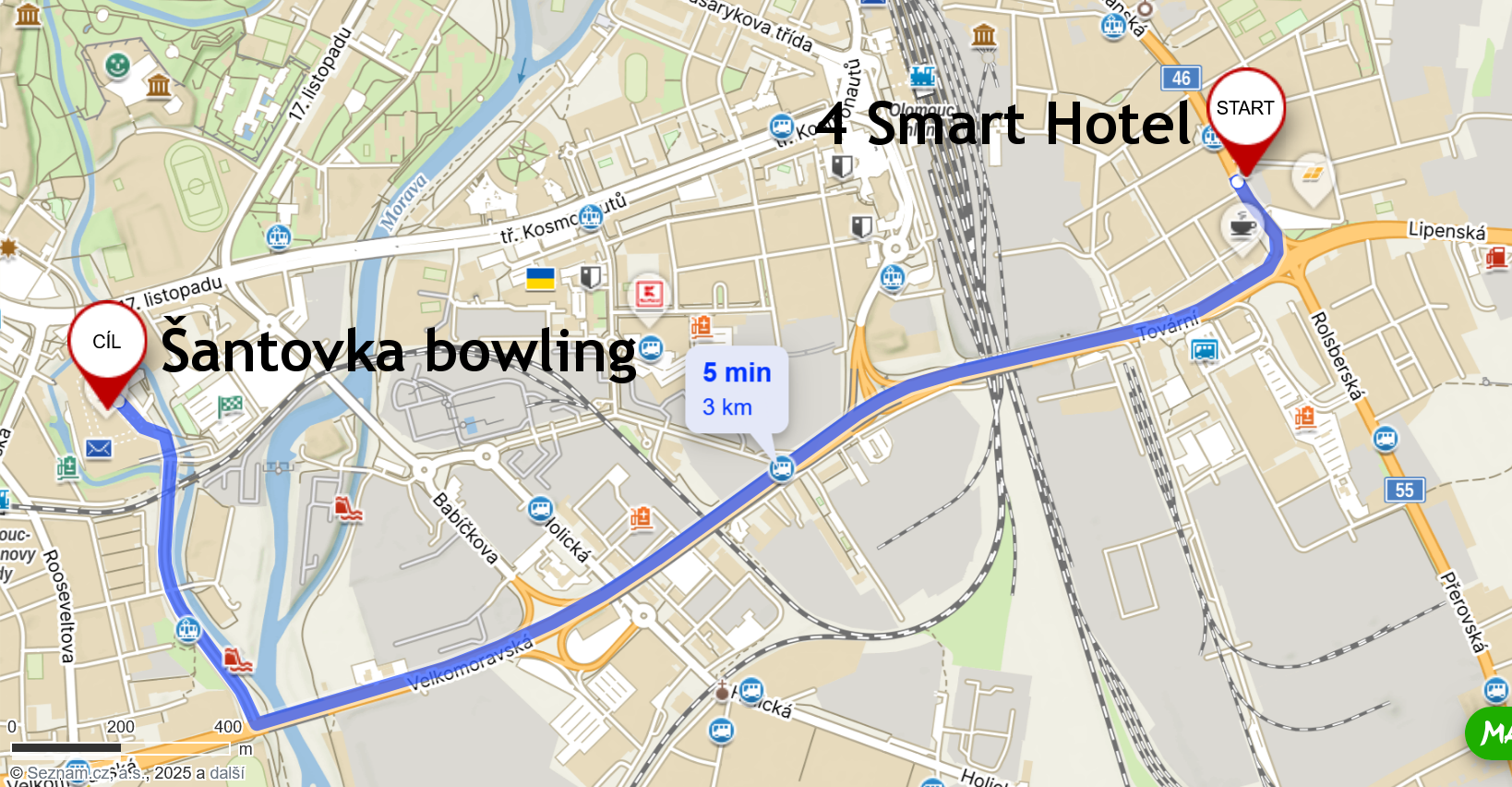4 Smart Hotel - bowling Šantovka