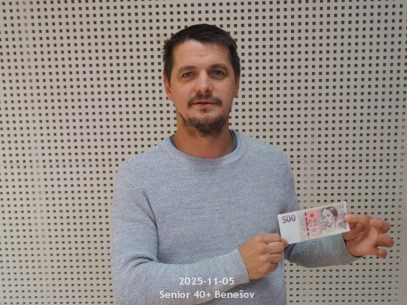 2025-11-05 Benešov, nový majitel prémie 500 Kč